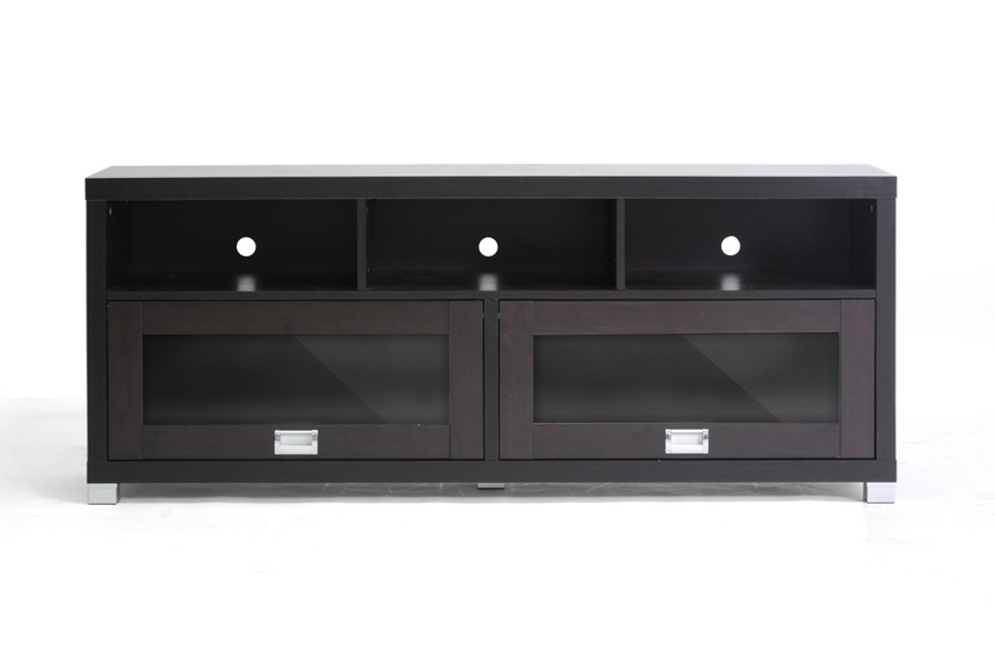 Swindon Modern TV Stand with Glass Doors Affordable Modern